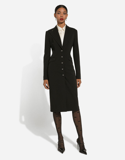 Dolce & Gabbana Jersey Milano rib coat outlook