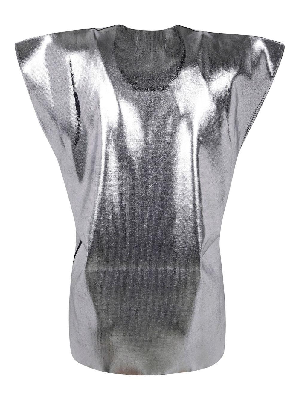 metallic-effect knitted top - 2