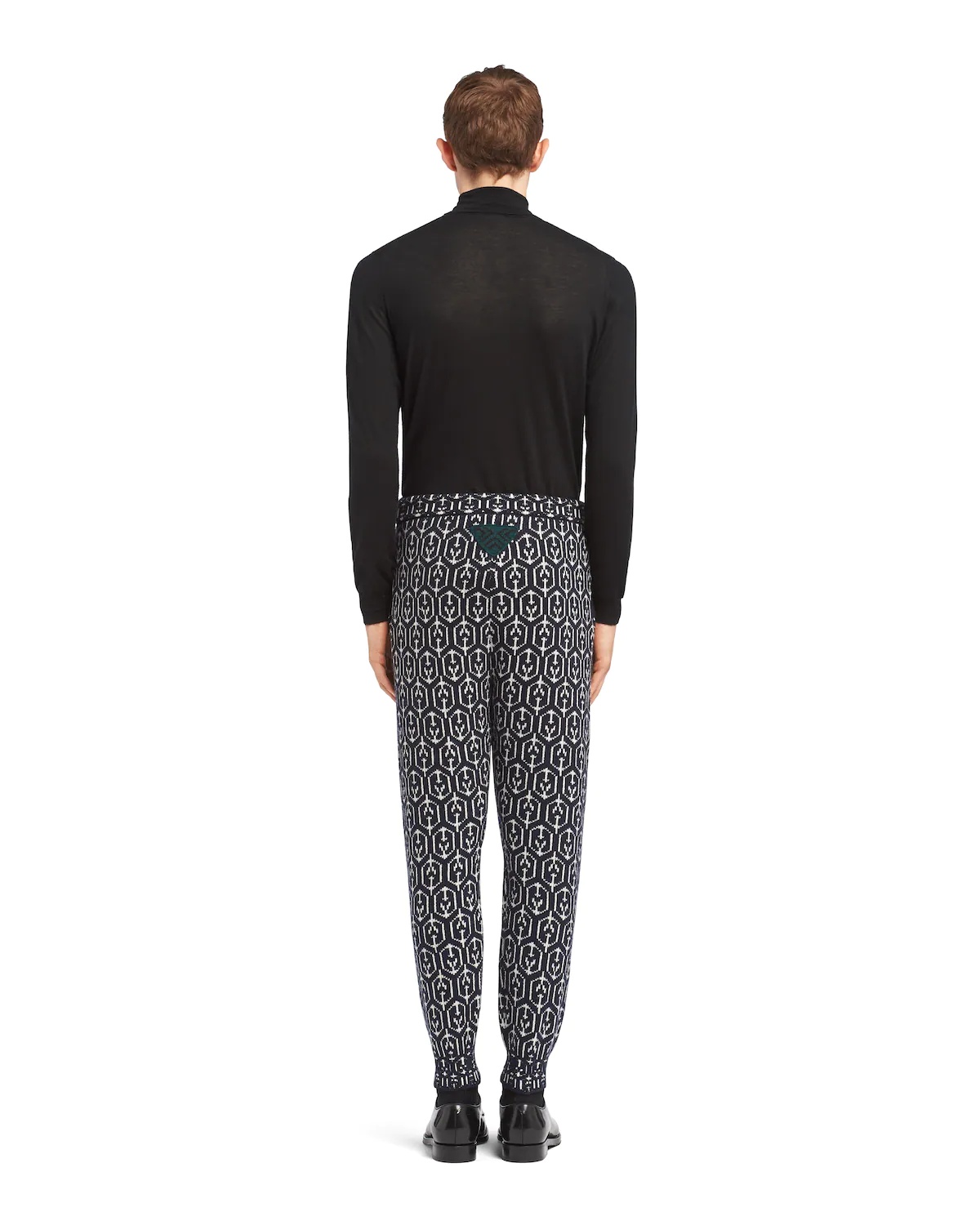 Wool and cashmere jacquard joggers - 4