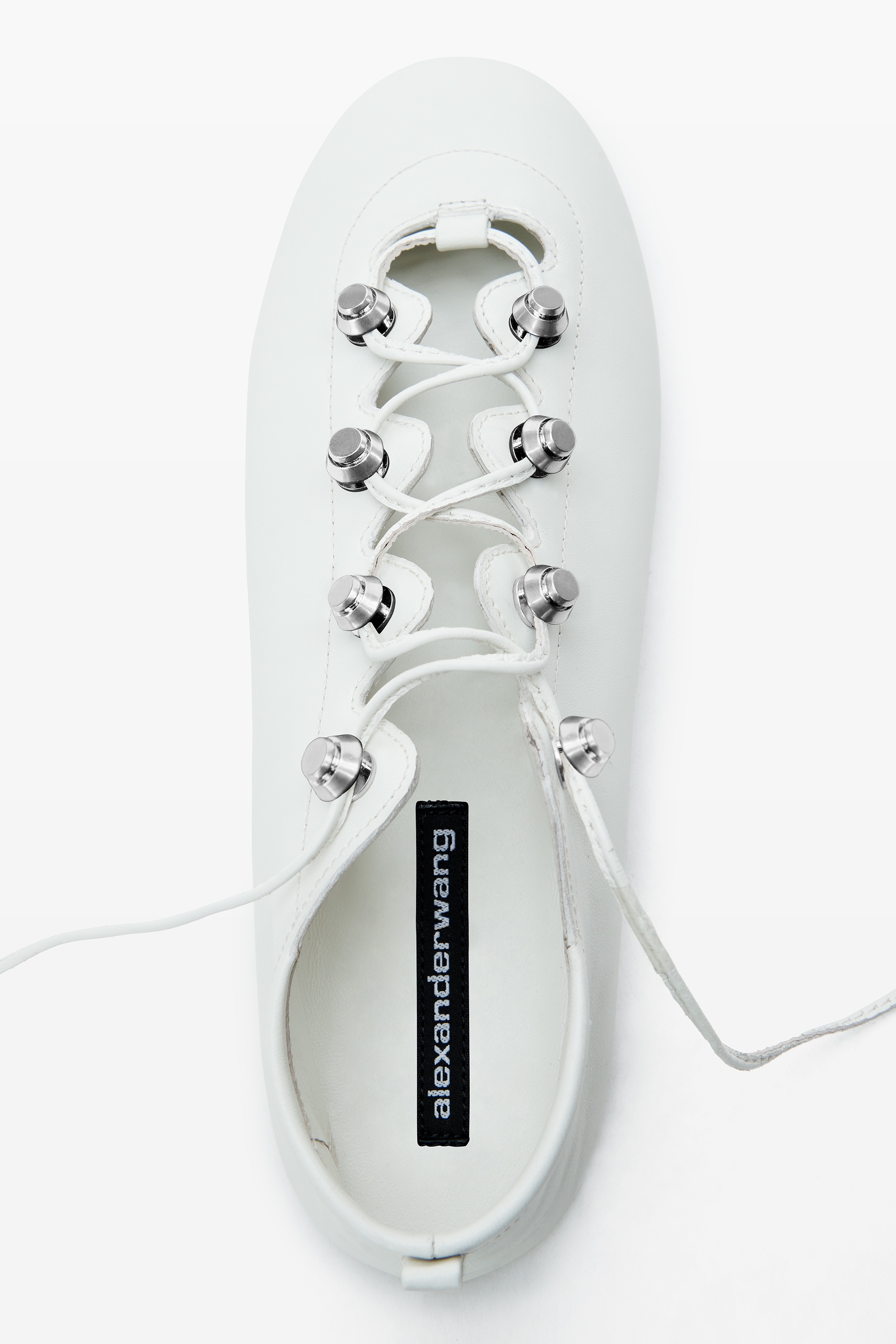 Vyolette Lace-Up Flat in Leather - 4