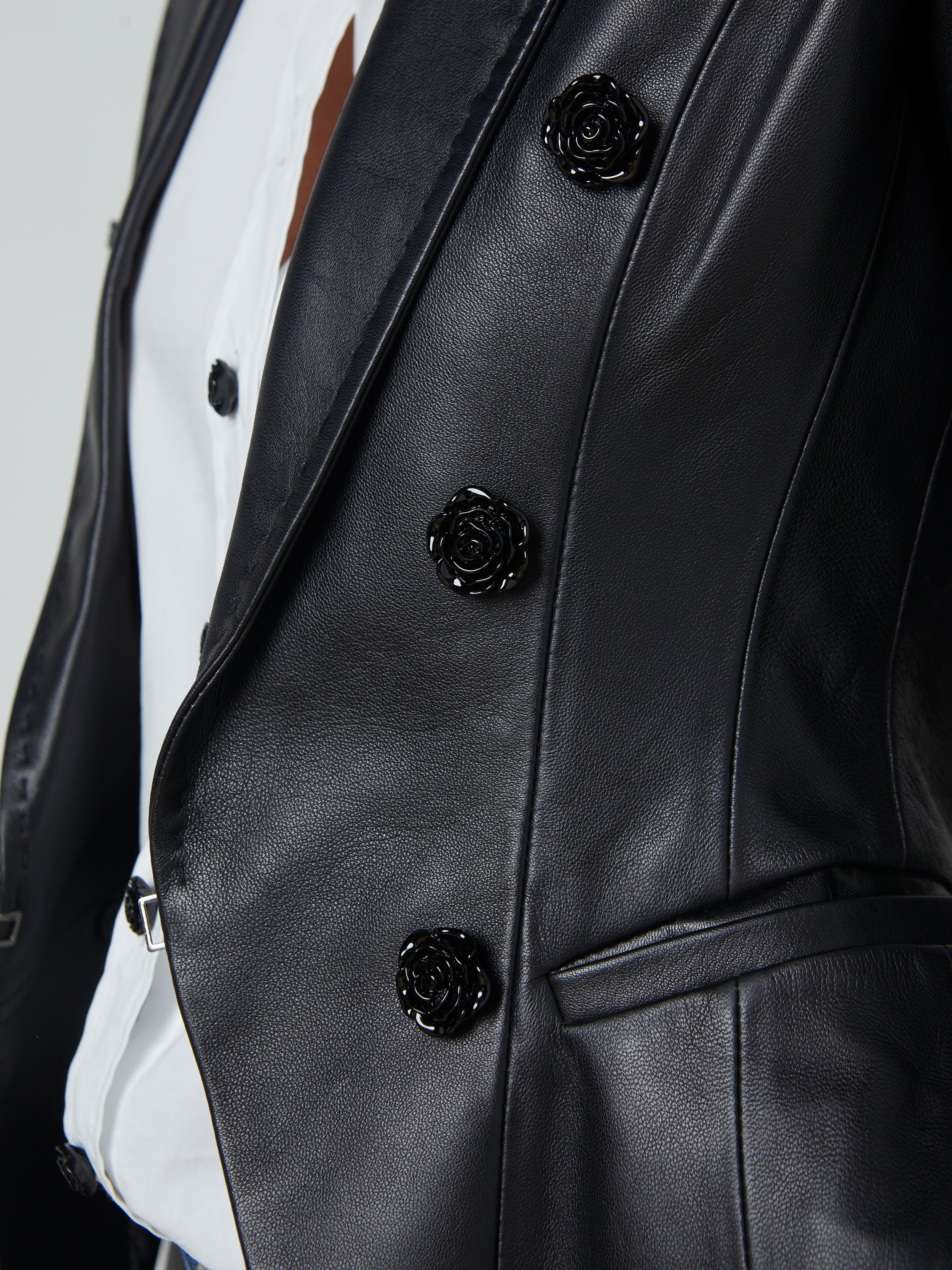 Andalusia Leather Blazer - 6