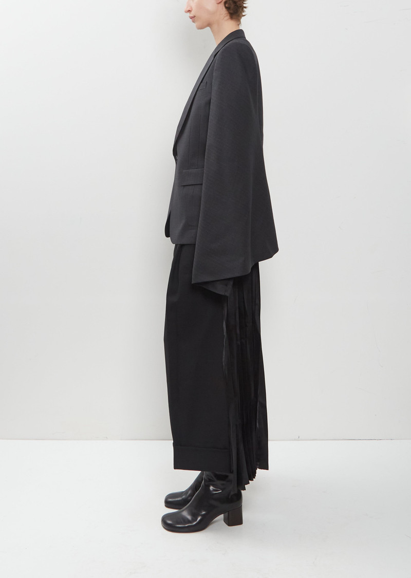 Wool Stripe Cape Jacket 2