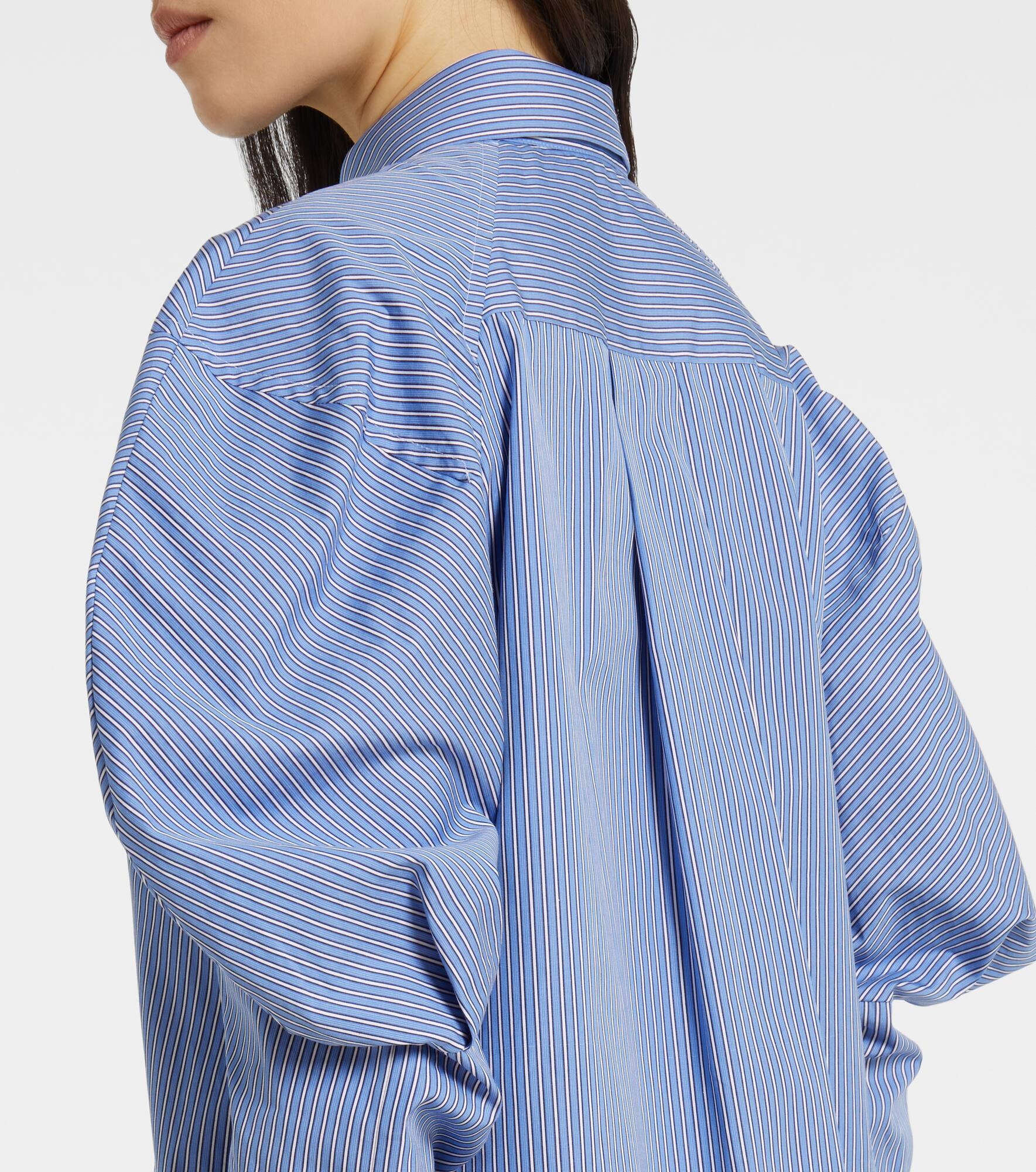 Striped cotton poplin shirt - 6