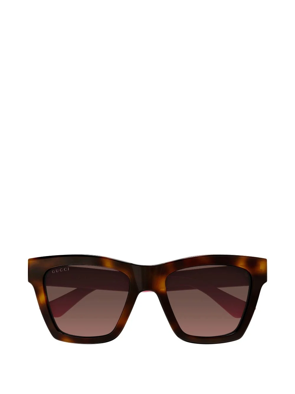 tortoiseshell-effect square-frame sunglasses - 1