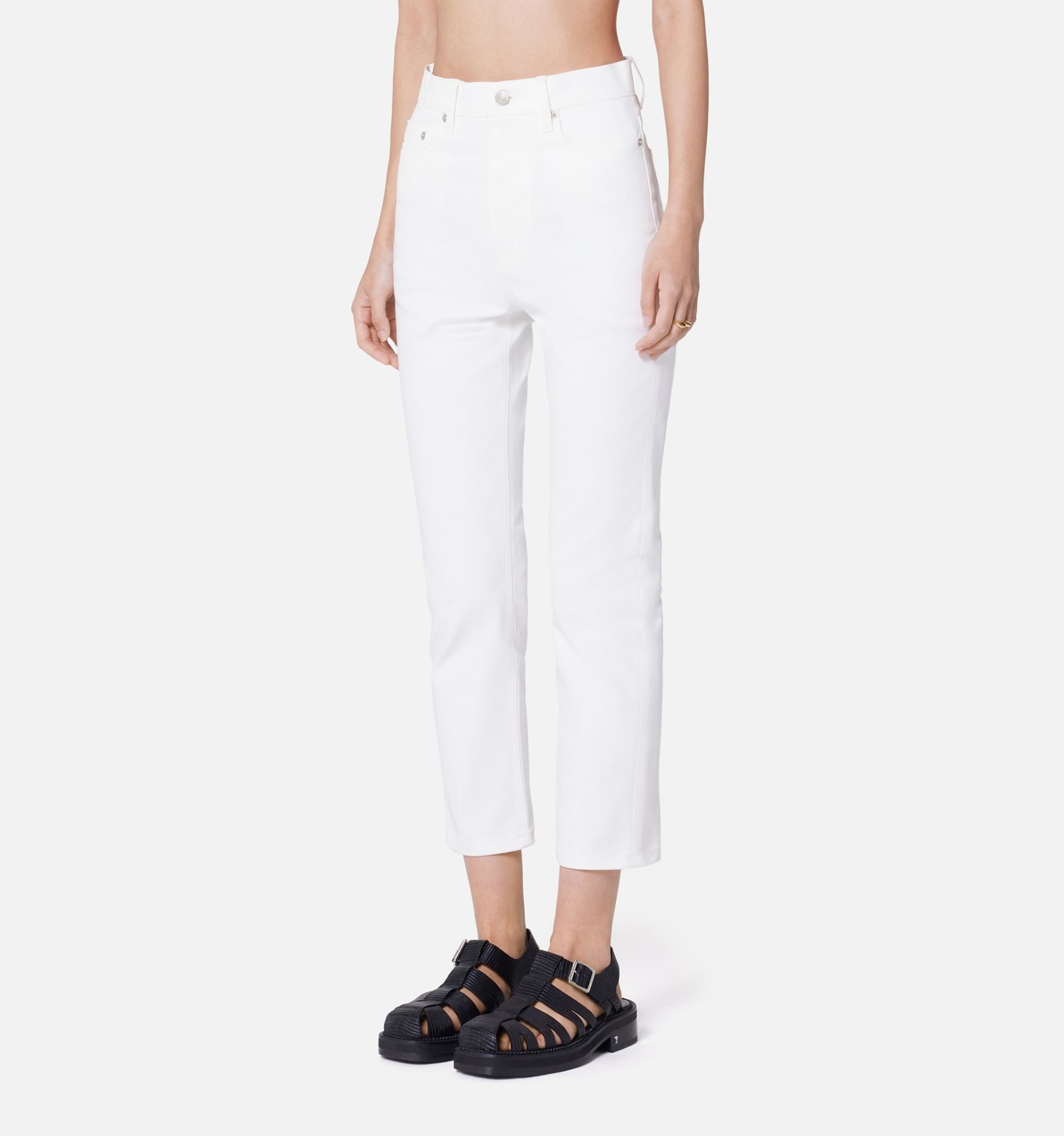 Cropped Slim Fit Trousers - 3