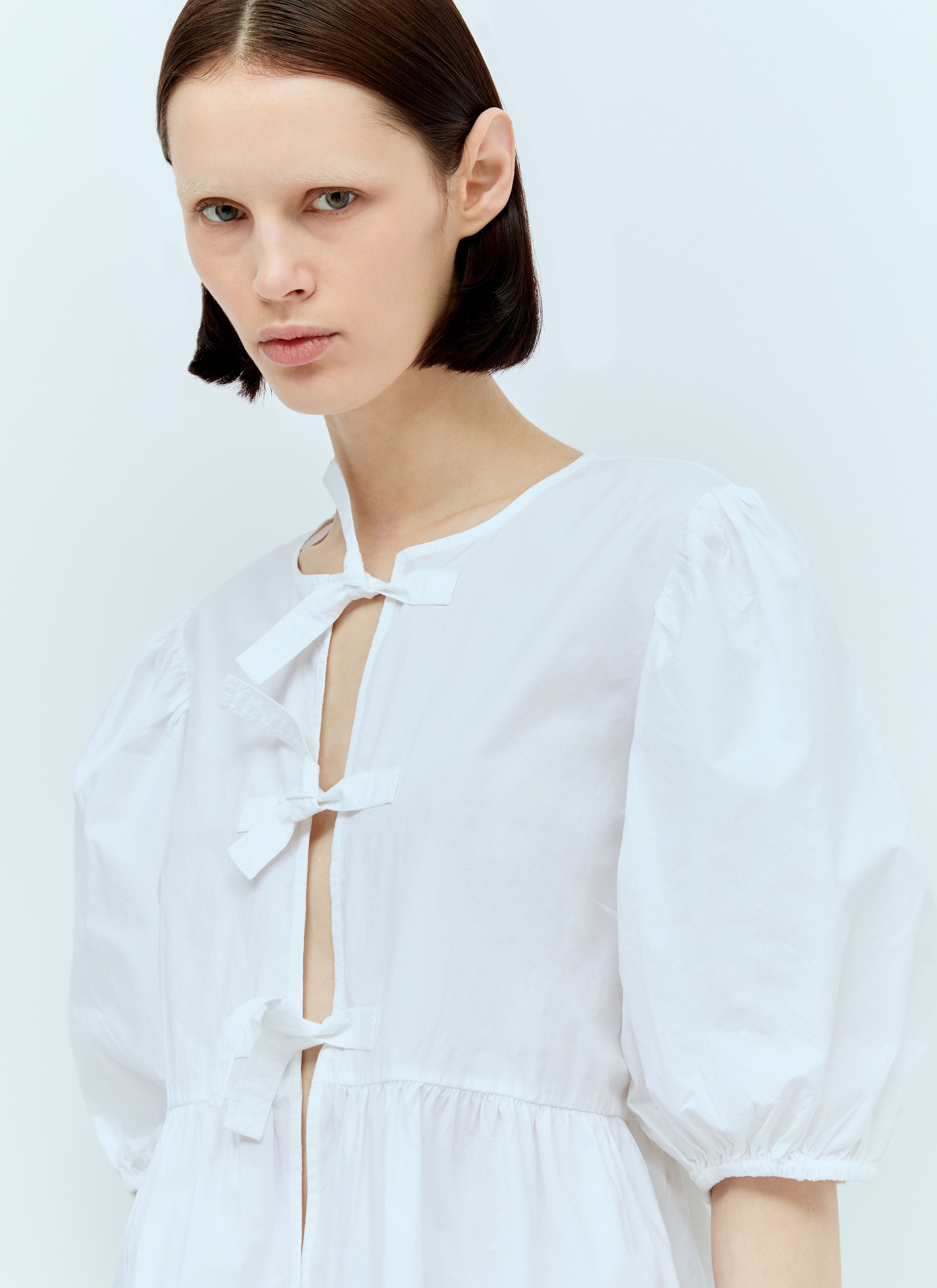Cotton Poplin Peplum Blouse - 4