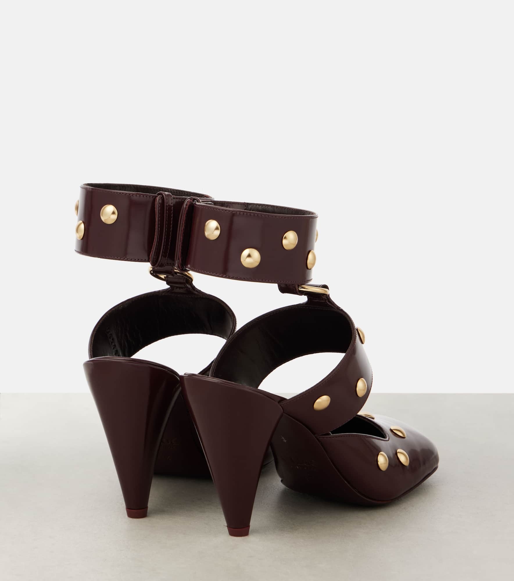 Jade studded leather pumps - 2