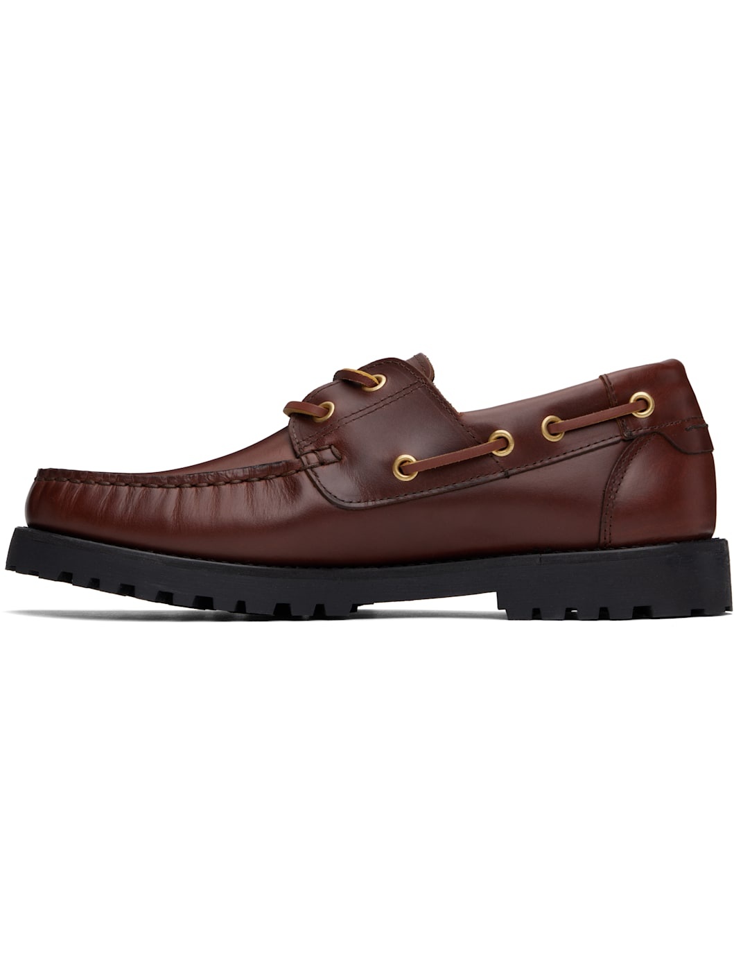 Brown Leather Boat Shoes - 3