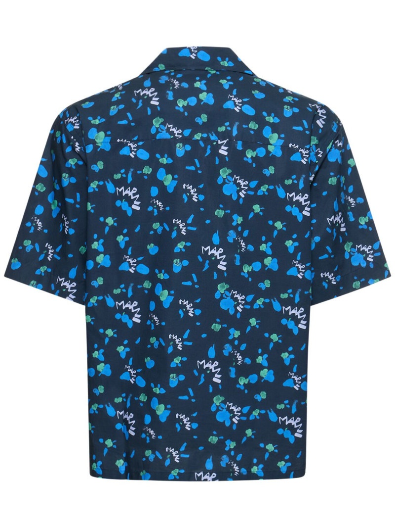 Flower cotton poplin boxy s/s shirt - 4