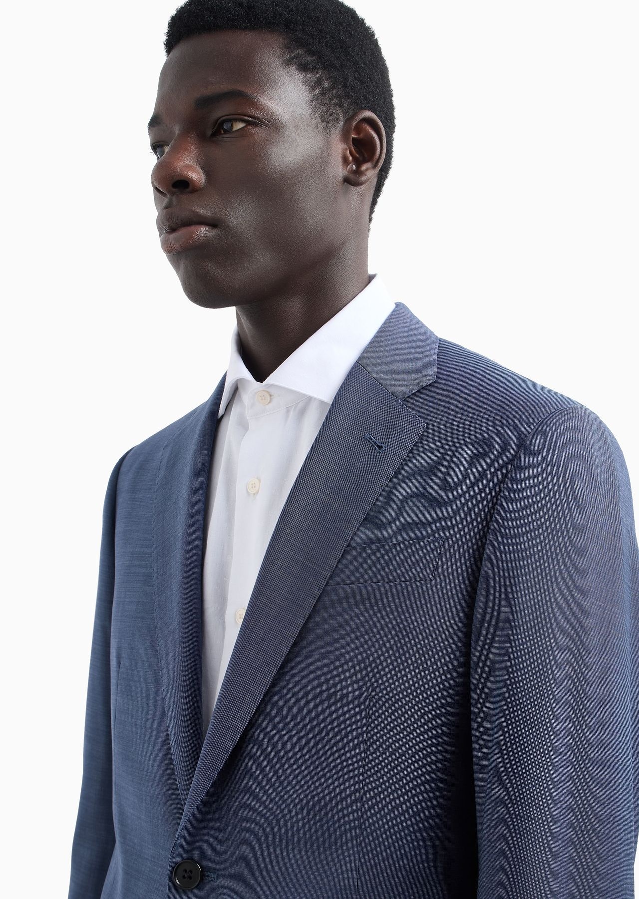 Single-breasted, comfort-fit suit in fil-à-fil virgin-wool canvas - 5