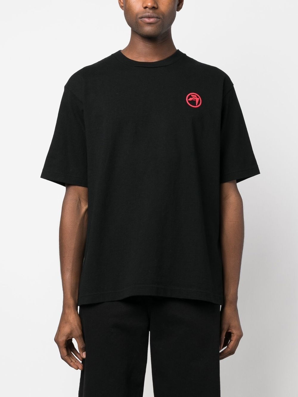 Records-print cotton T-shirt - 4