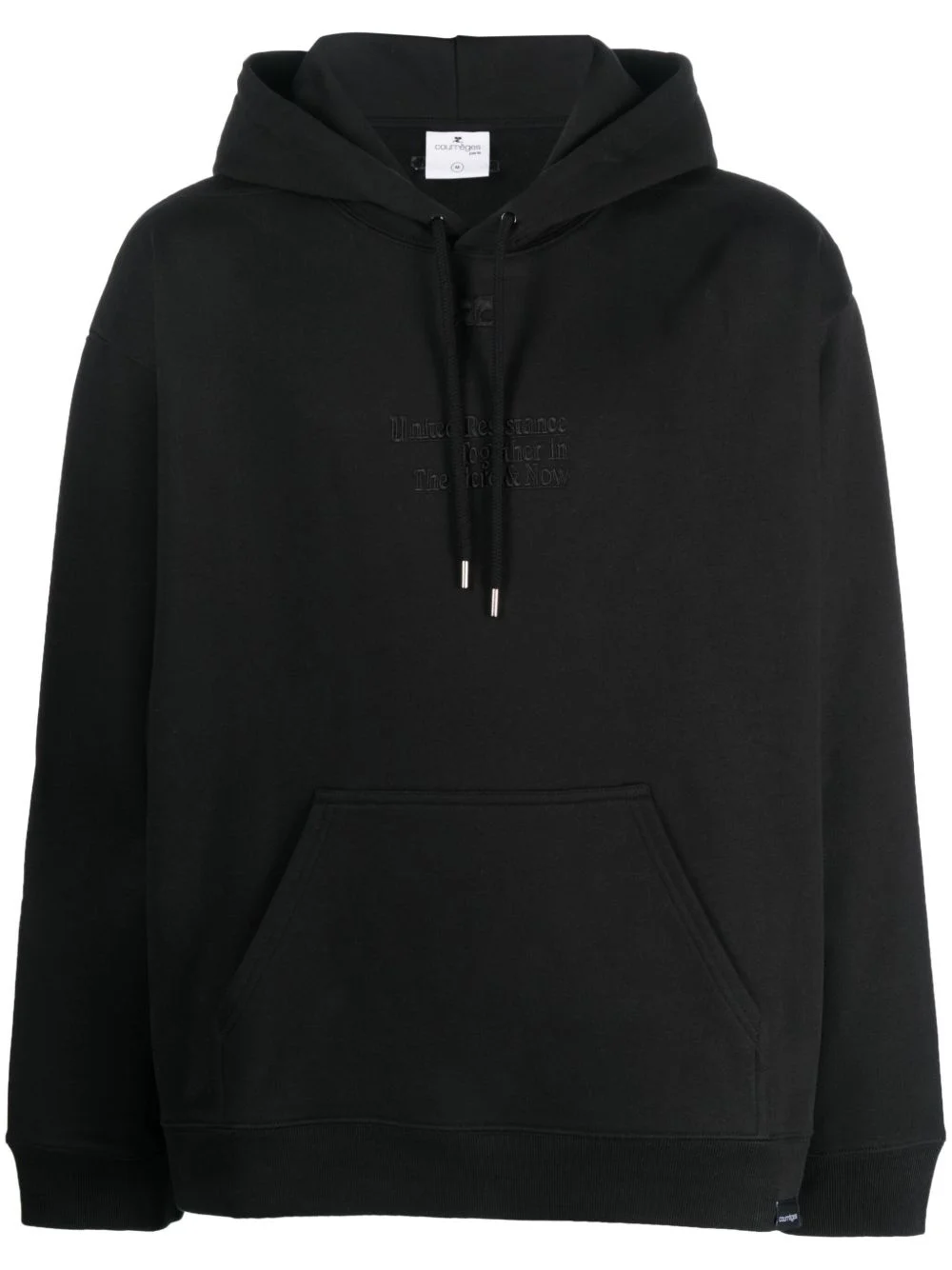 logo-embroidered hoodie - 1