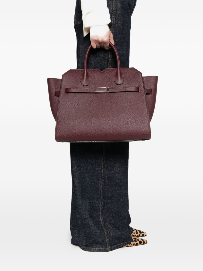 Valextra rectangle leather tote bag outlook