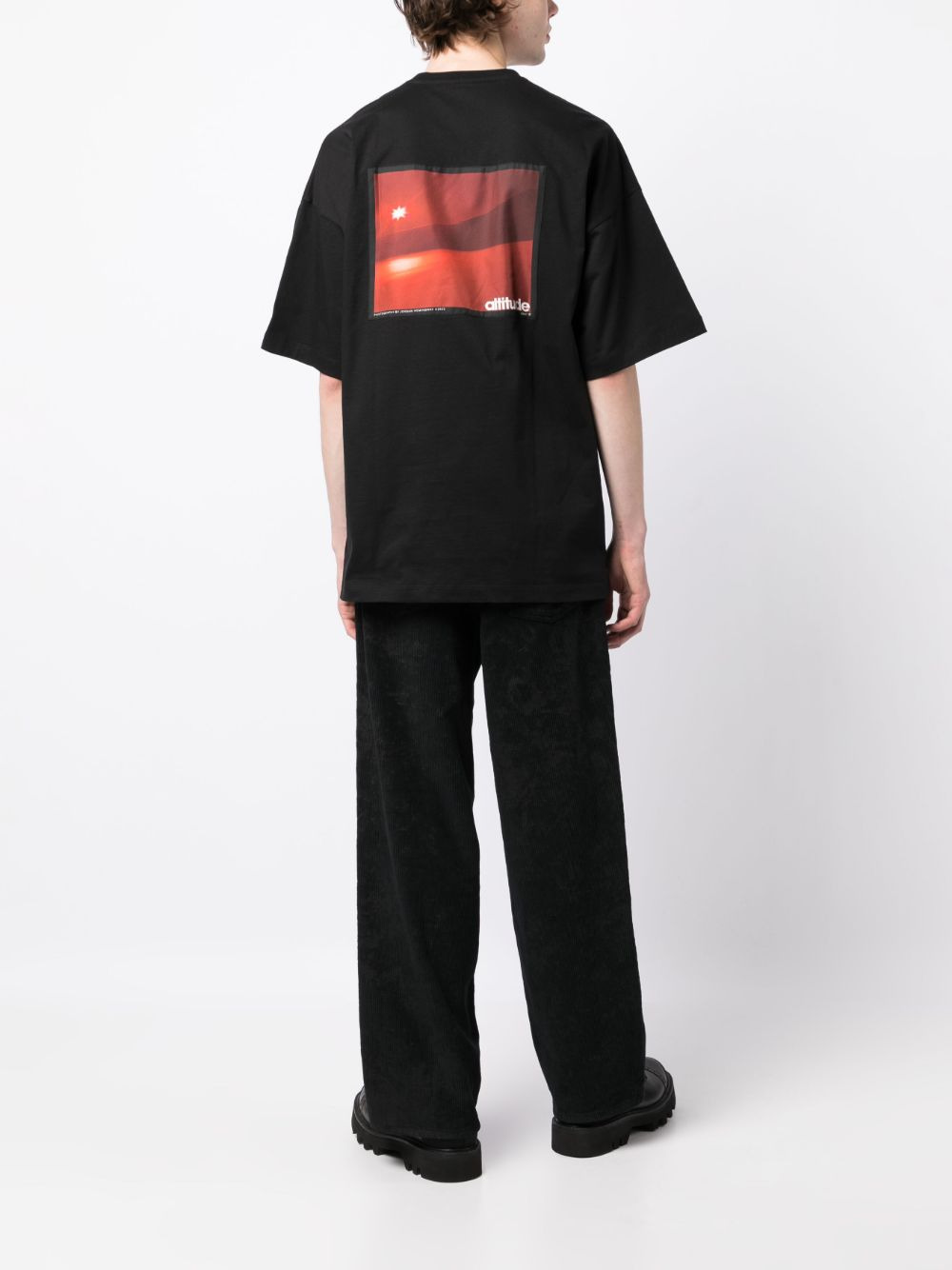photograph-patch oversized T-shirt - 2