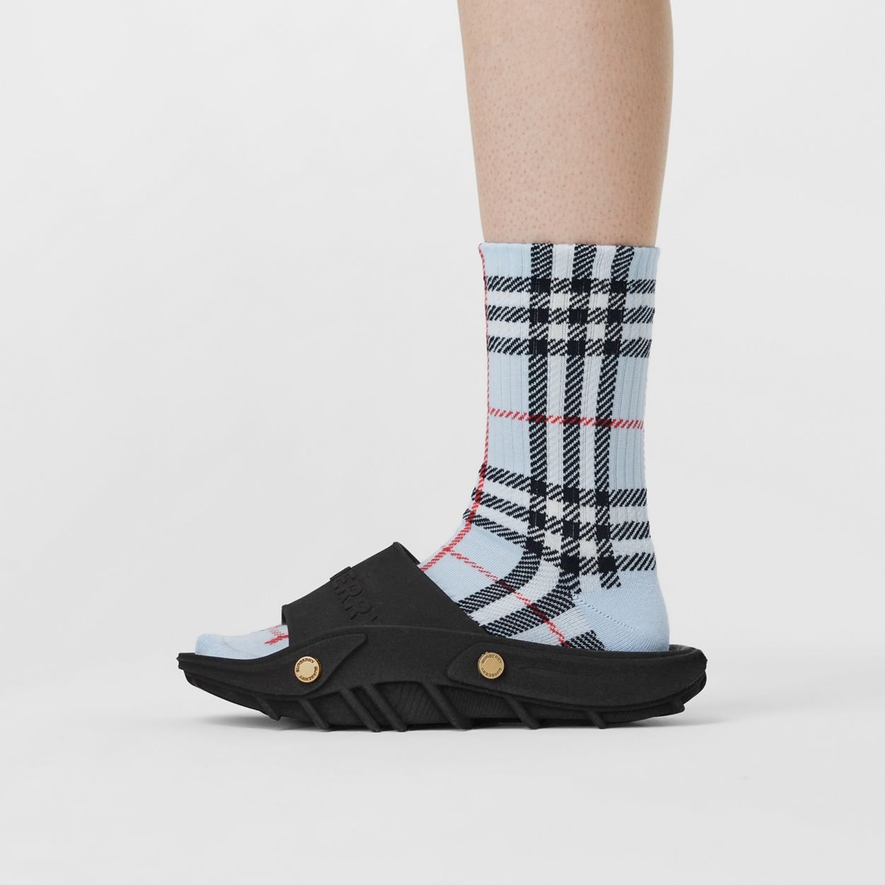 Vintage Check Intarsia Cotton Blend Socks - 7