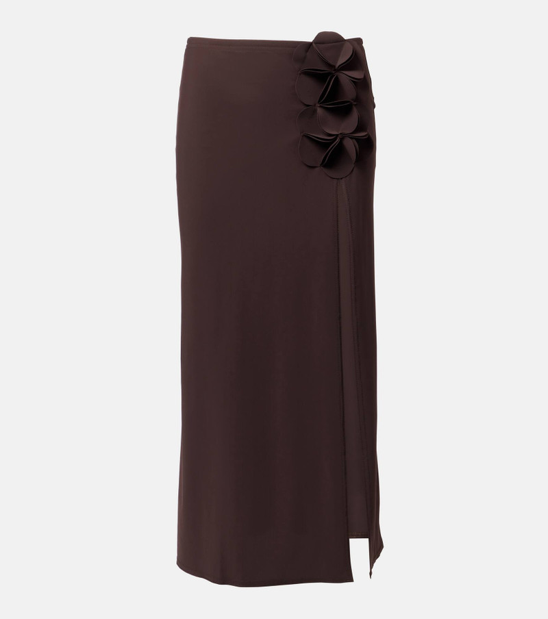 Tess floral-appliqué maxi skirt 1