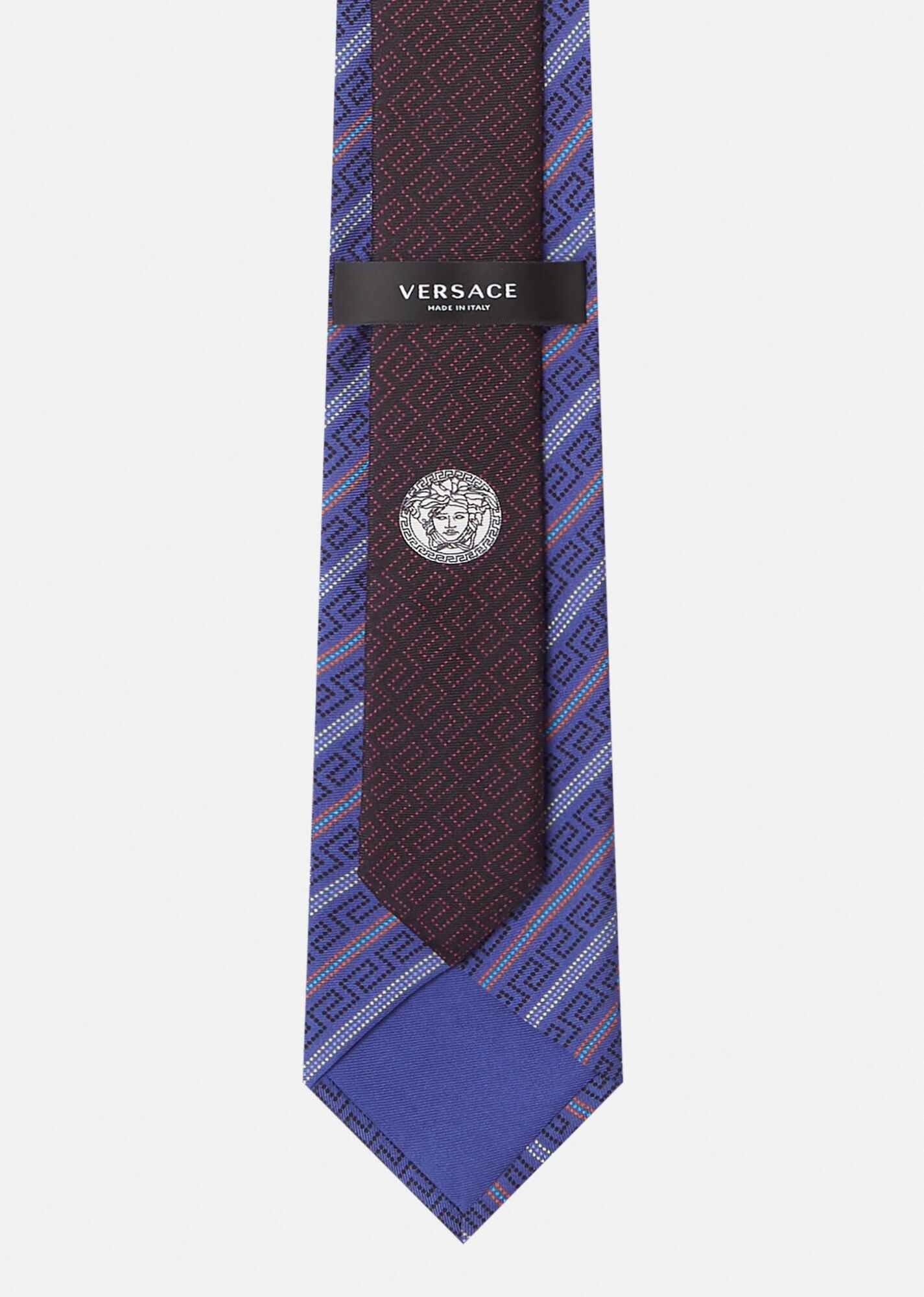 Greca Print Silk Tie - 3