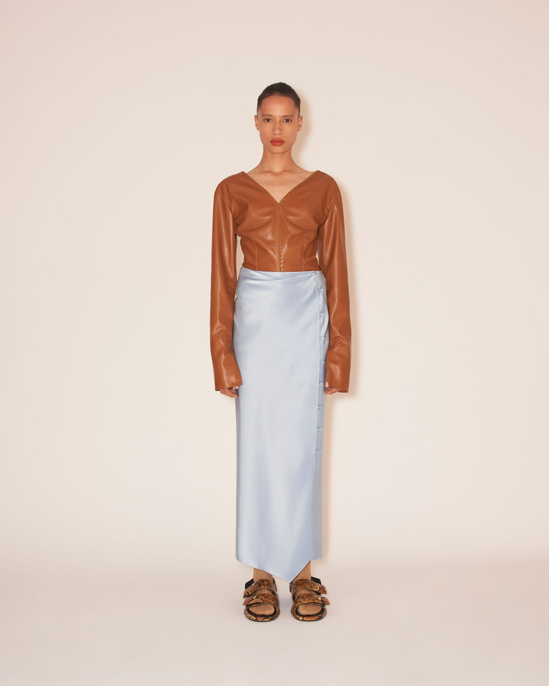 Nanushka SERRA - Buttoned slip skirt - Sky blue outlook