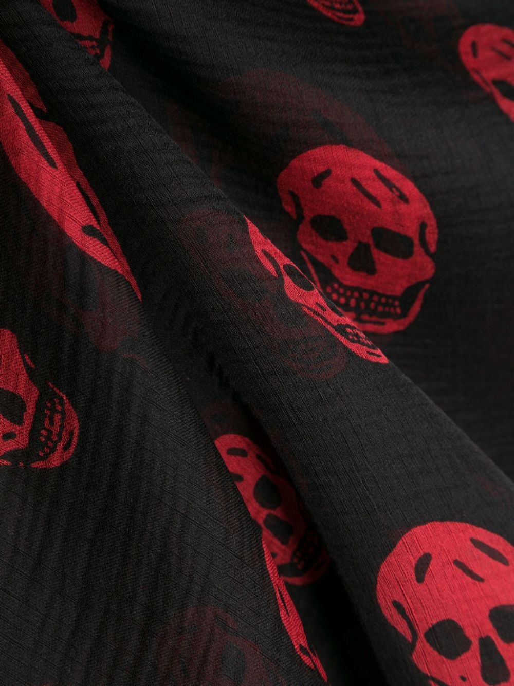 skull-print silk scarf - 3