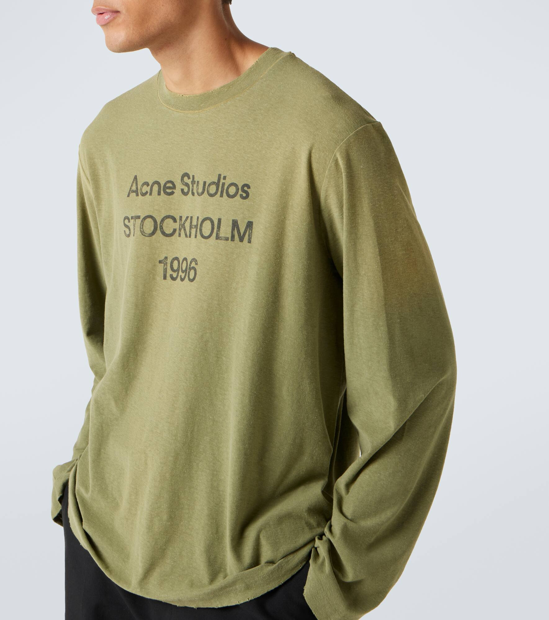 Logo cotton and hemp jersey T-shirt - 5