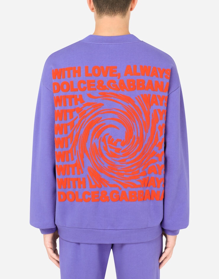 Jersey sweatshirt with 3D print - 2