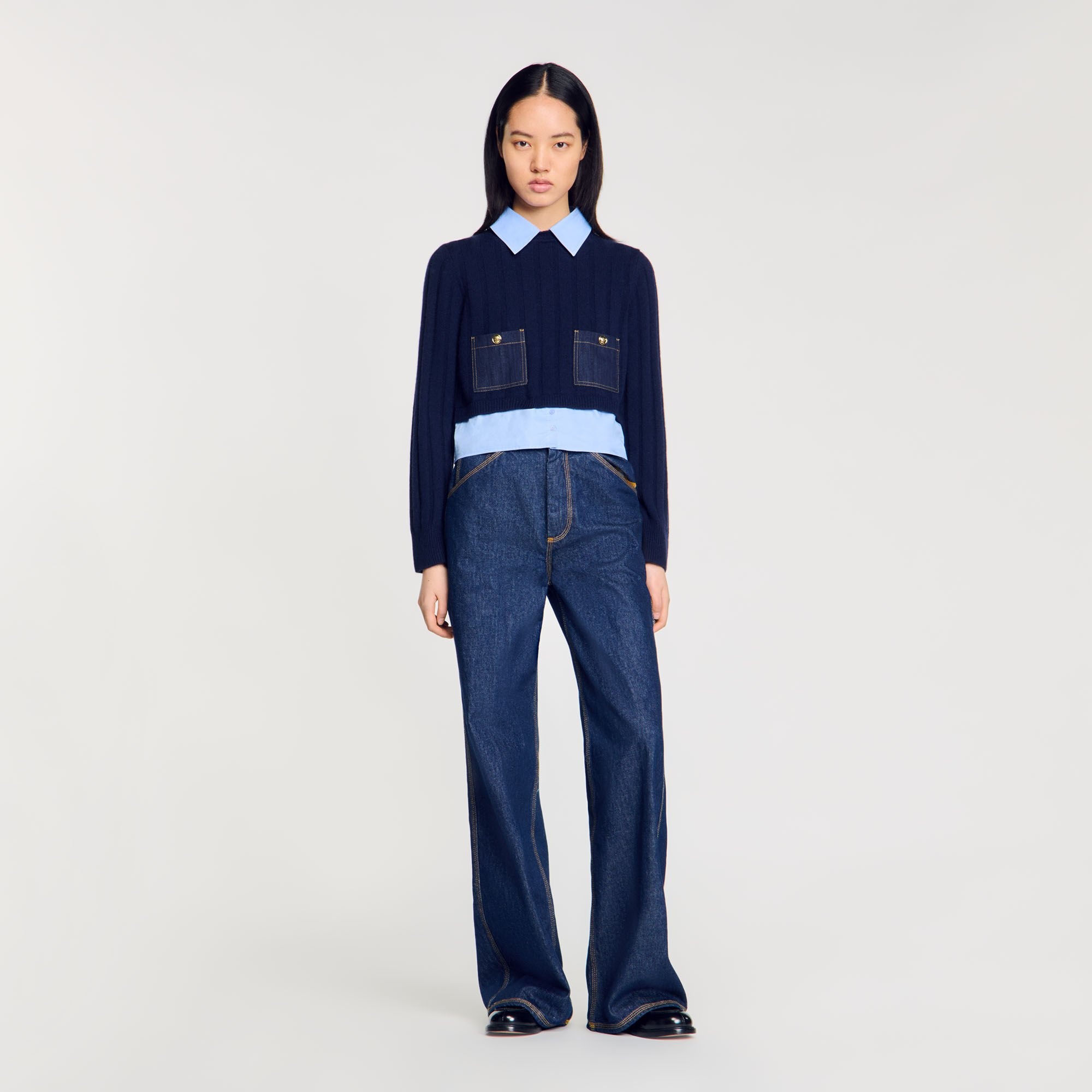 LAYERED-EFFECT SWEATER - 2