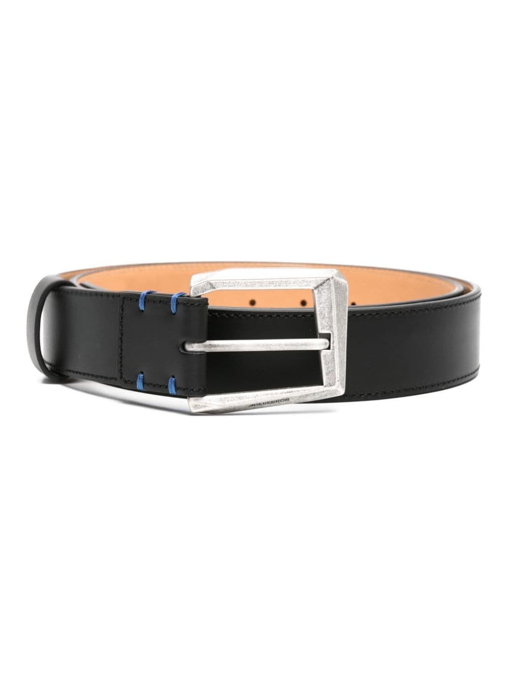 front-buckle leather belt - 1