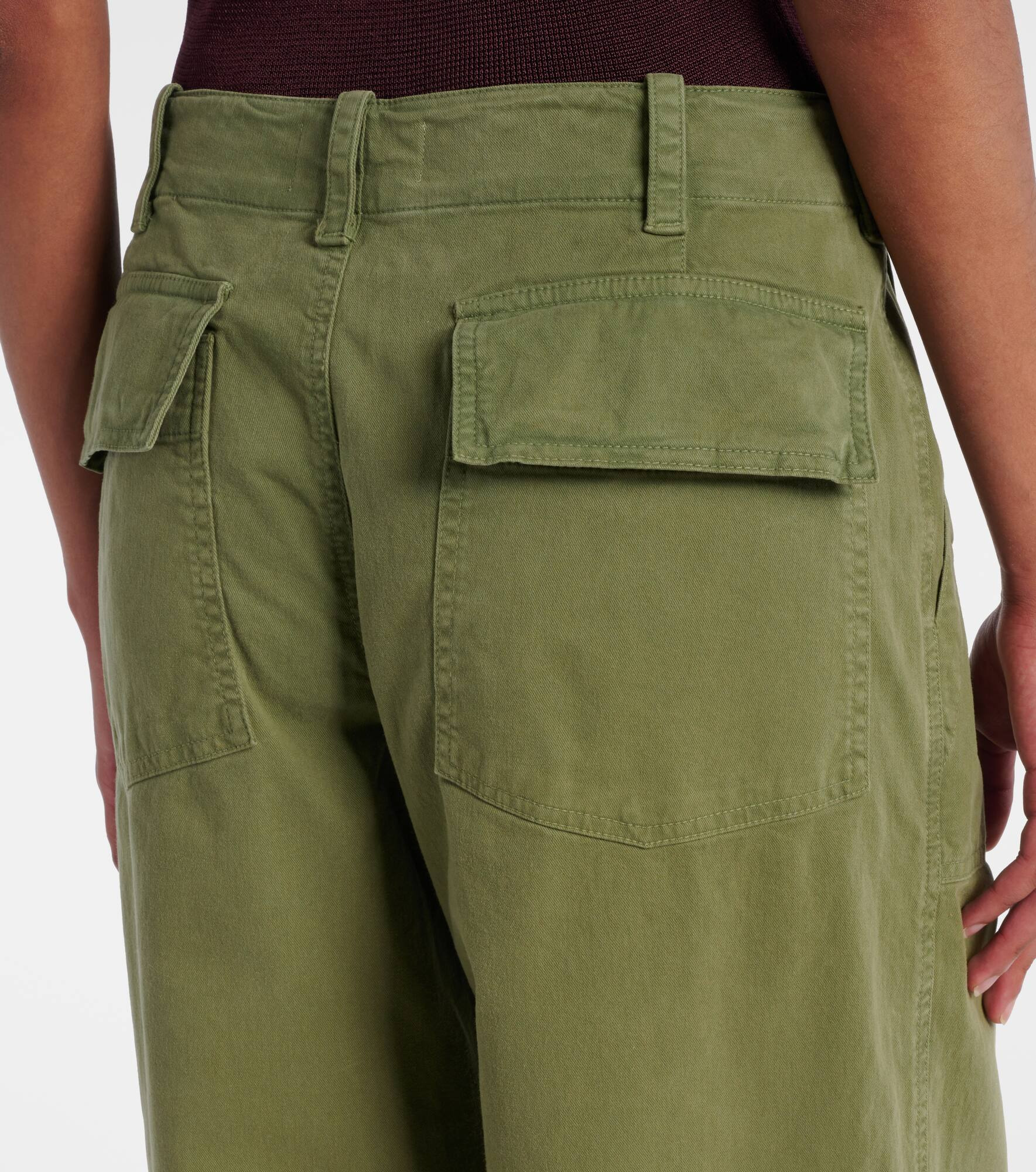 Leon mid-rise cotton twill wide-leg pants - 6