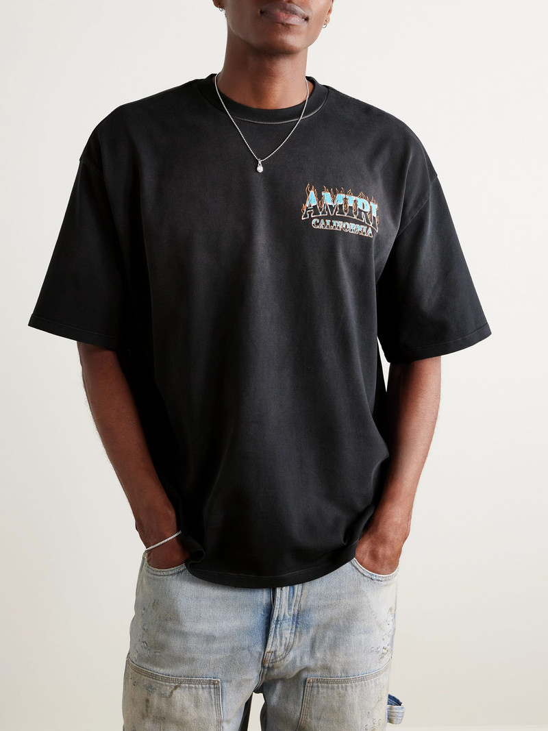Sunny Place Logo-Print Cotton-Blend Jersey T-Shirt Black 3