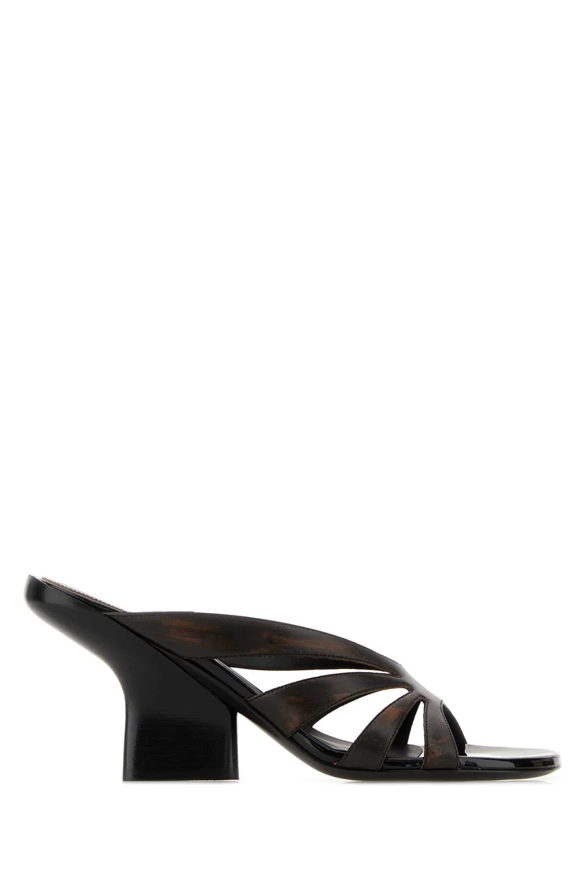 Dries Van Noten Women Brown Leather Mules - 1
