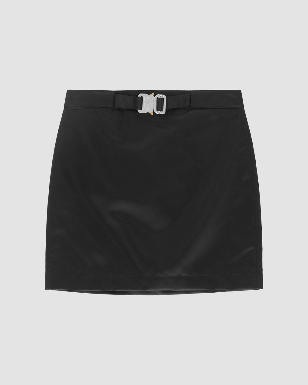 BUCKLE NYLON SATIN SKIRT - 1