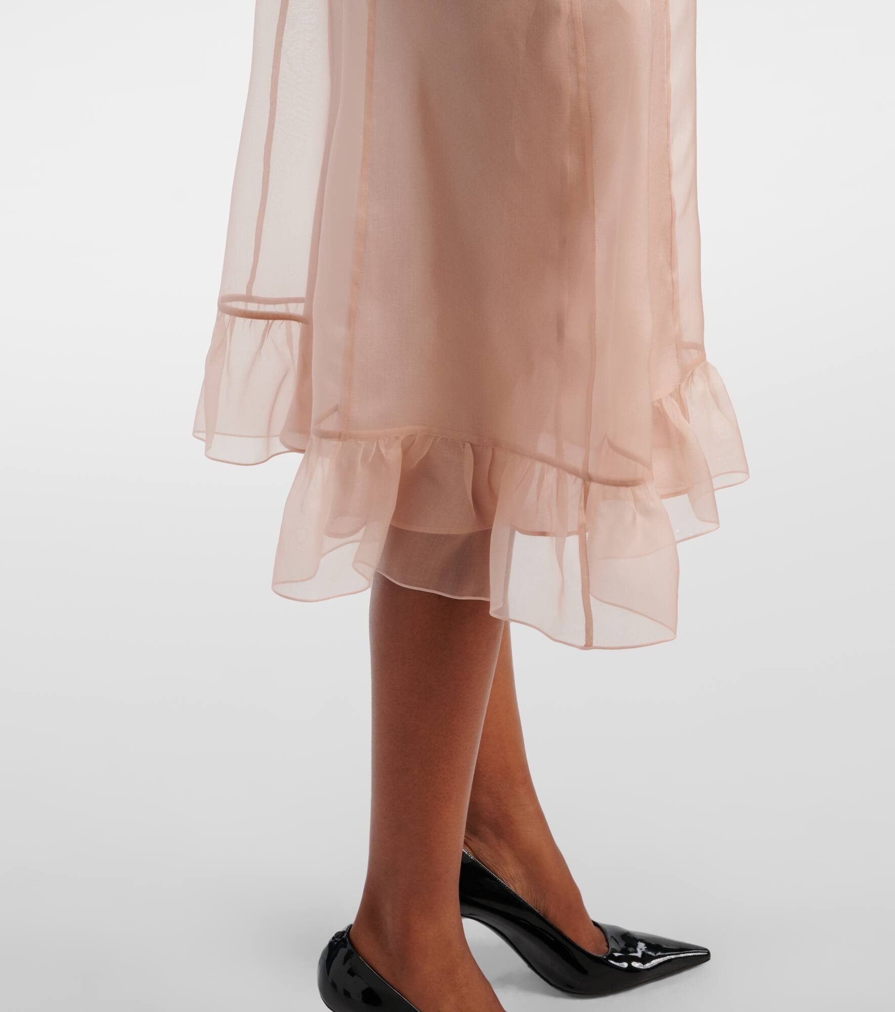 Ruffled silk organza minidress - 5