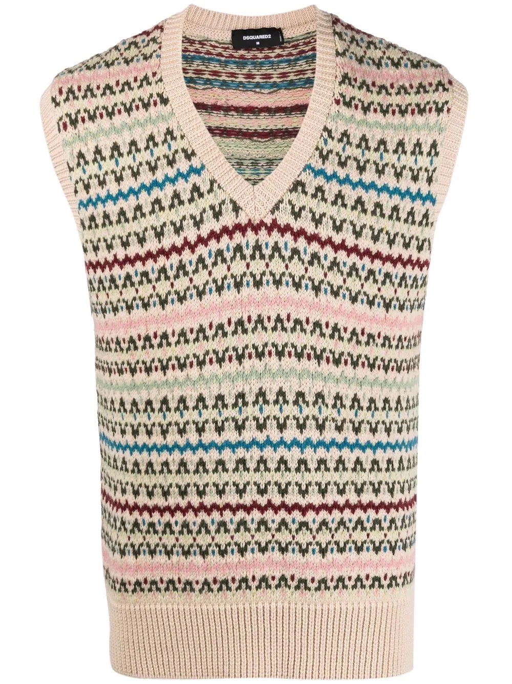 chevron sleeveless jumper - 1