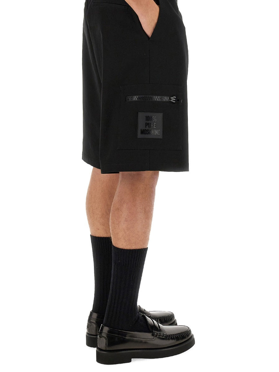 Moschino Men Bermuda With Logo - 4