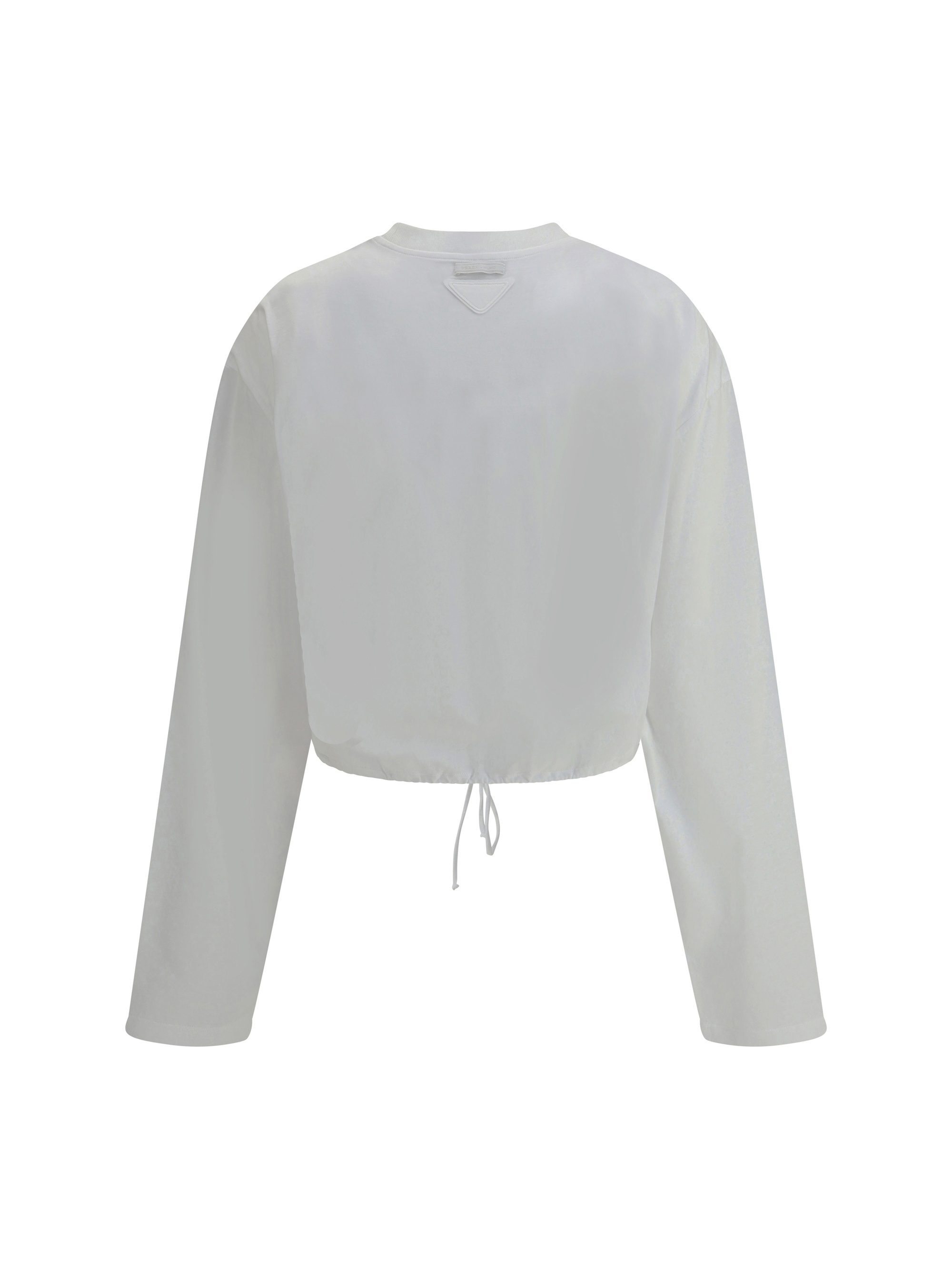 Prada Adjustable ribbon hem long-Sleeve Top | baseblu | REVERSIBLE 