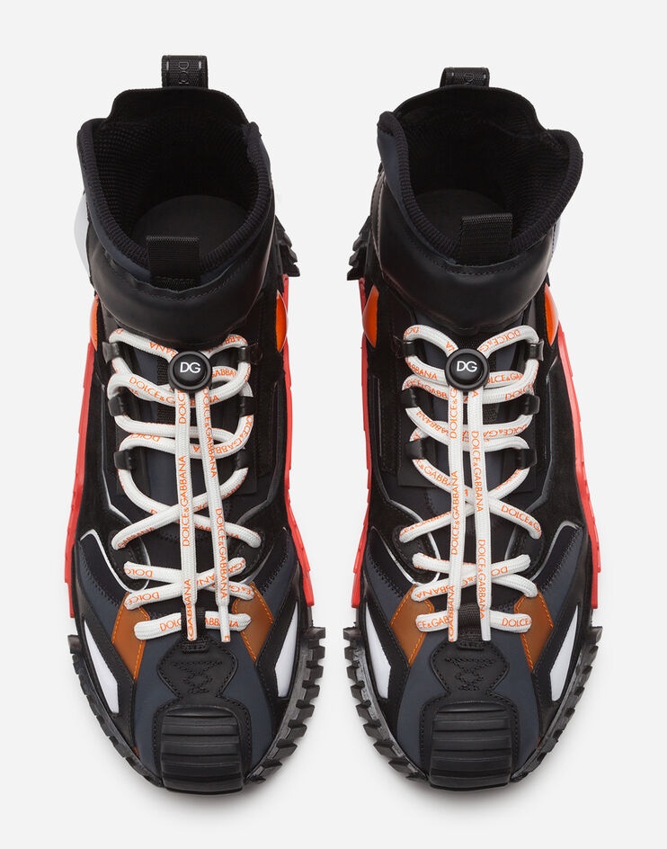 NS1 high-top sneakers in mixed materials - 4