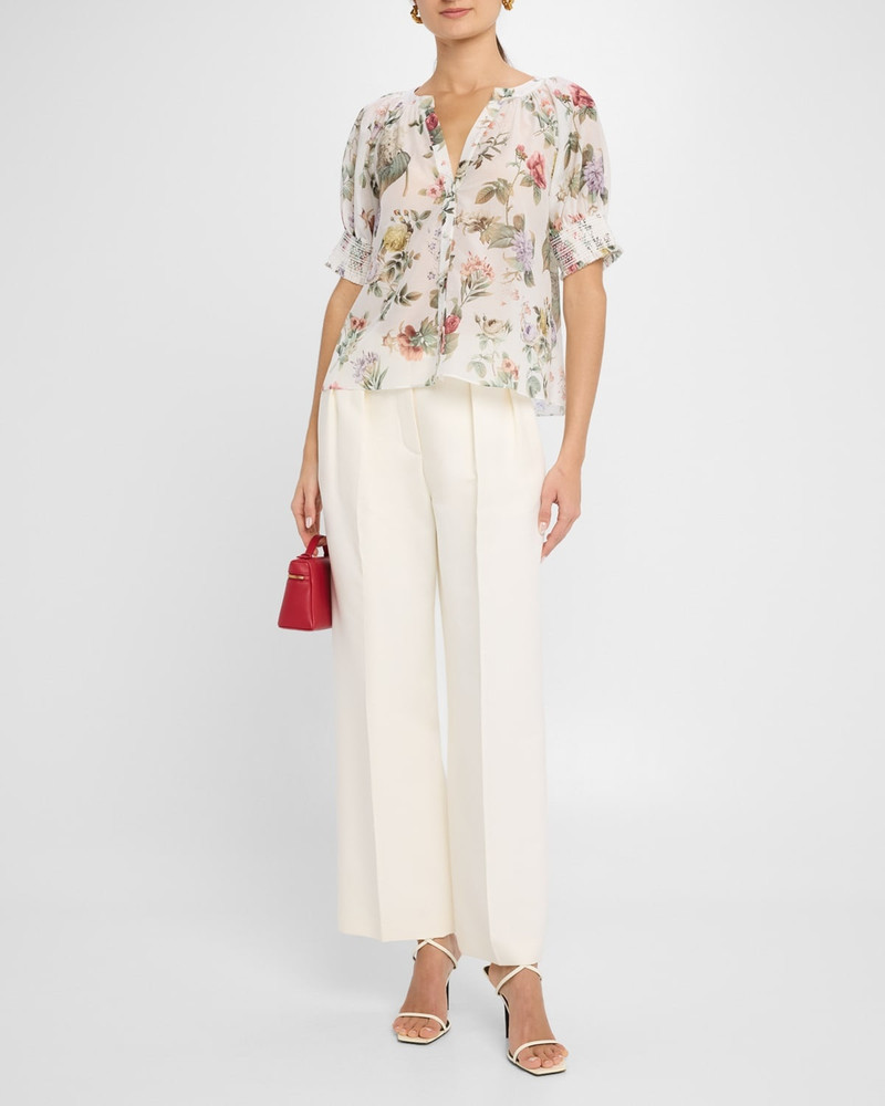Alice + Olivia Thalia Puff-Sleeve Blouse outlook