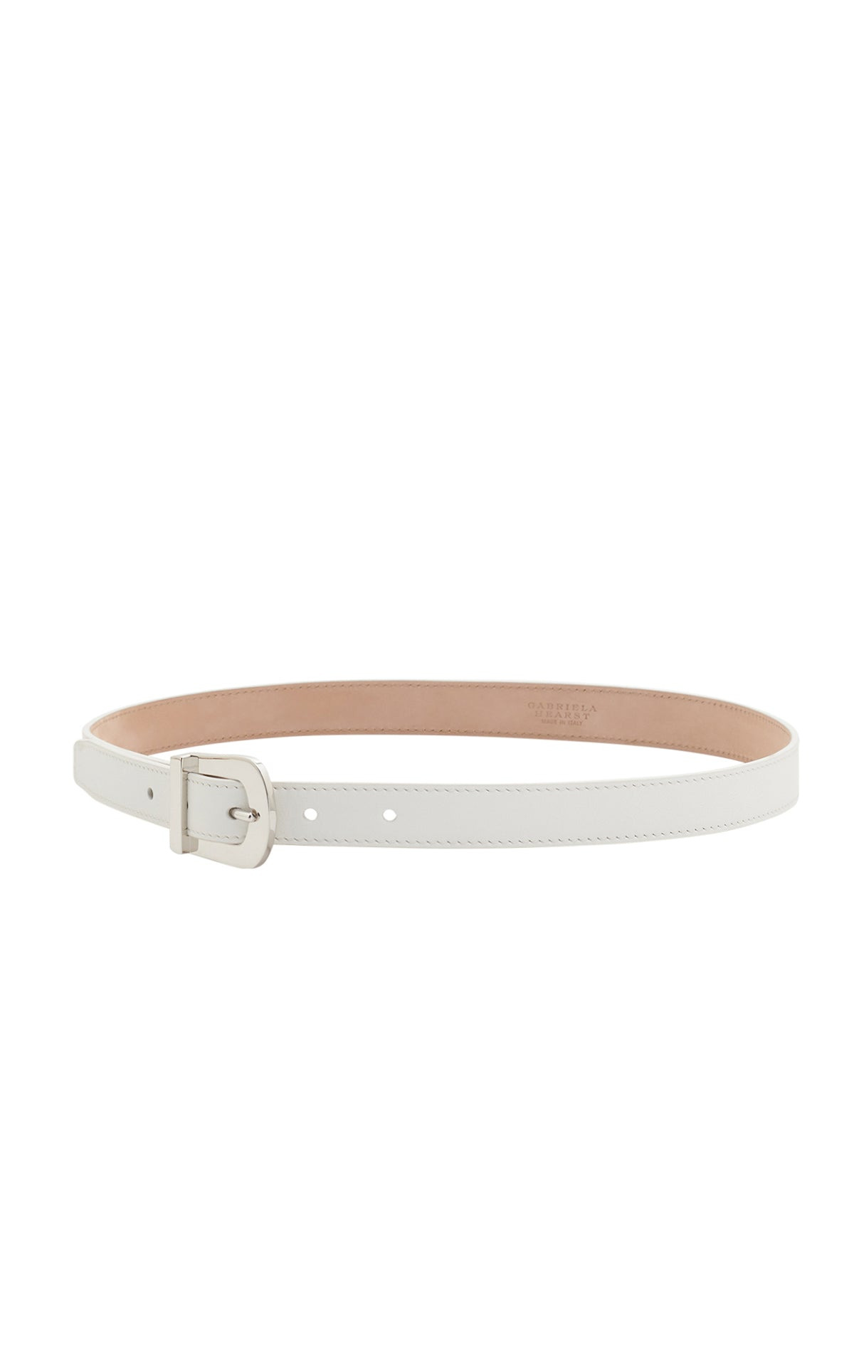 Marija Buckle Belt in Ivory Leather - 2