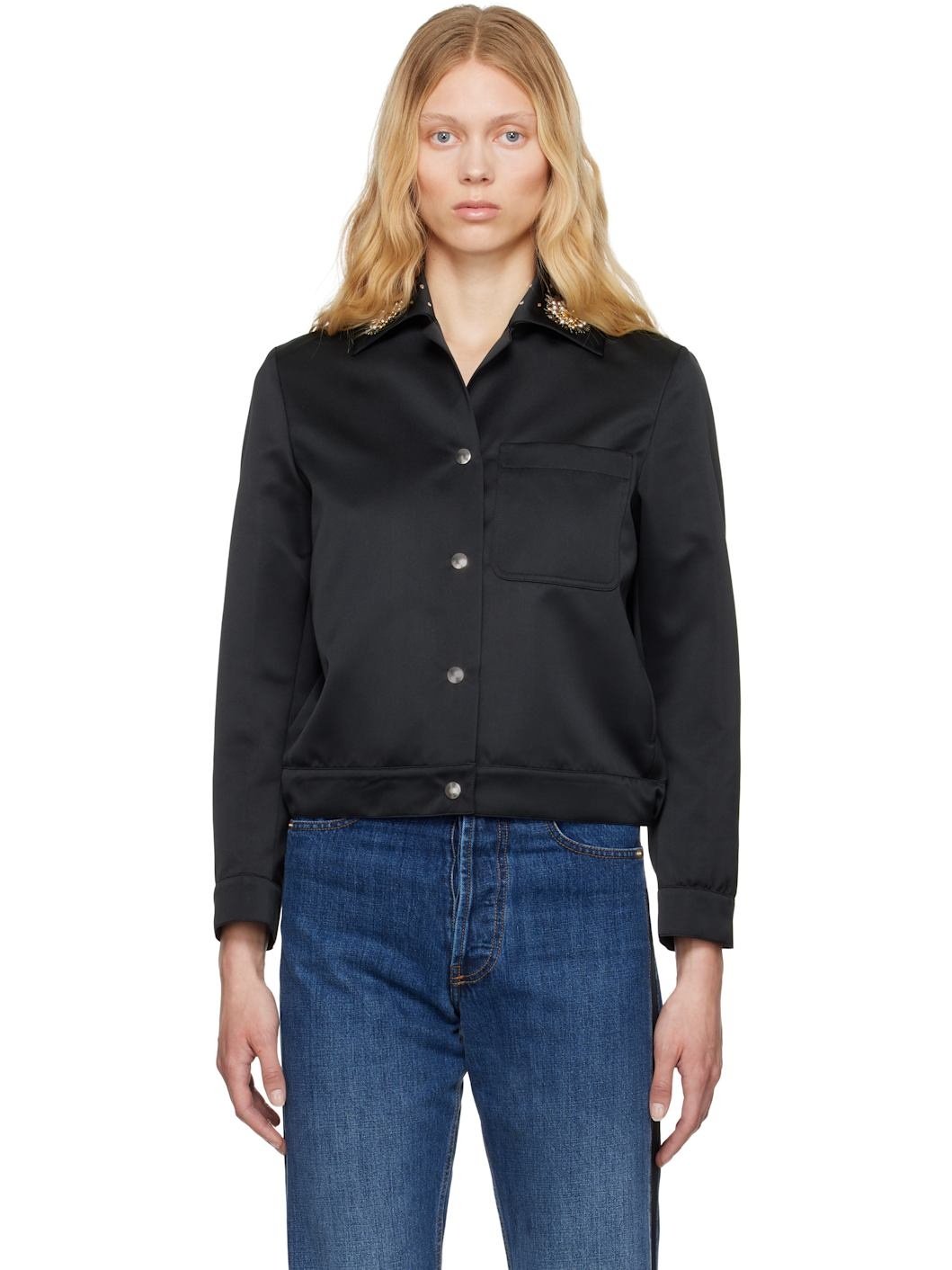 Black 'The Flora' Jacket - 1