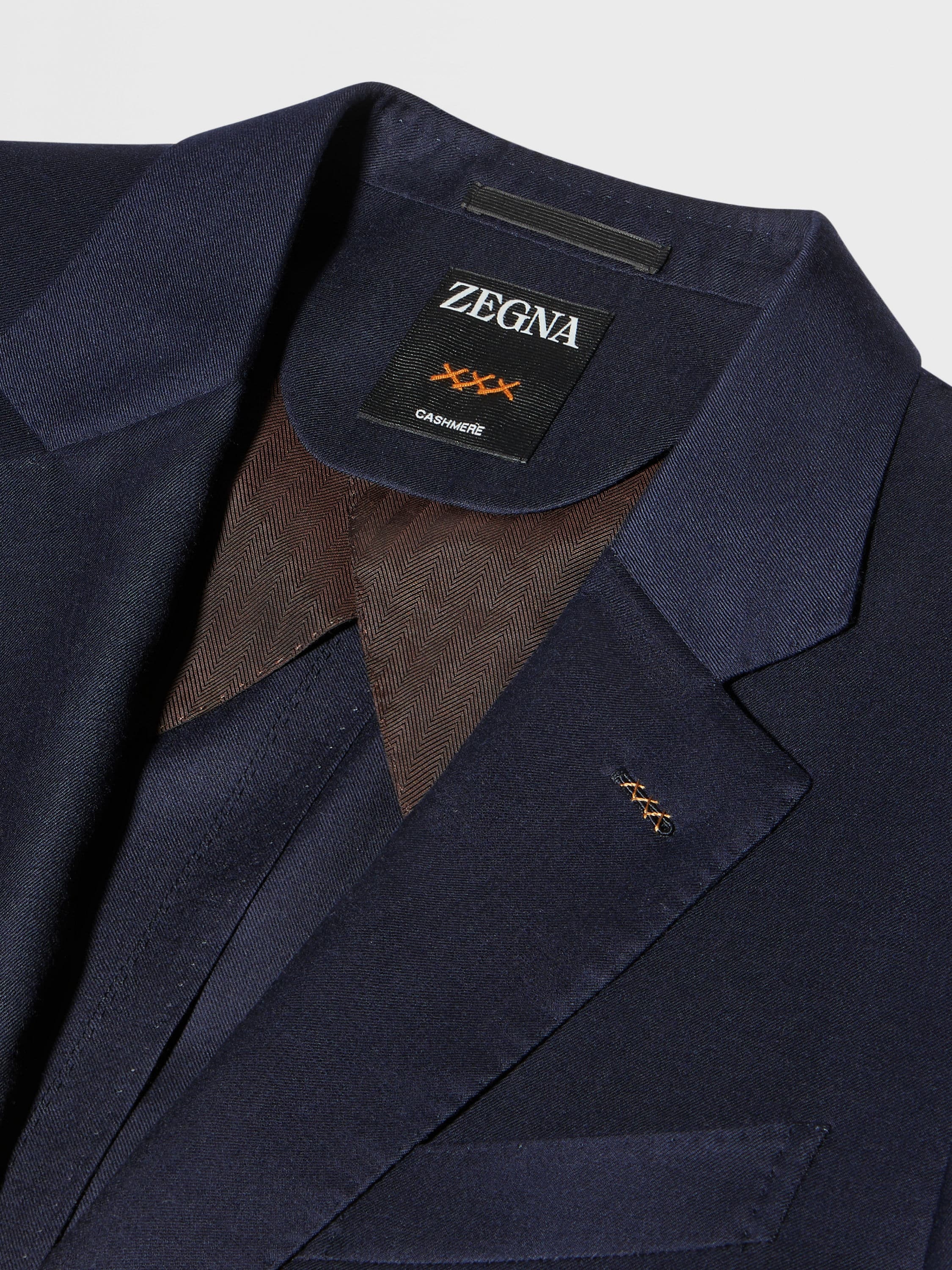 NAVY BLUE CASHMERE JACKET - 3