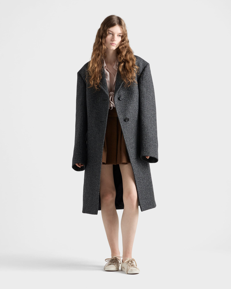 Prada Single-breasted chevron wool jacket outlook