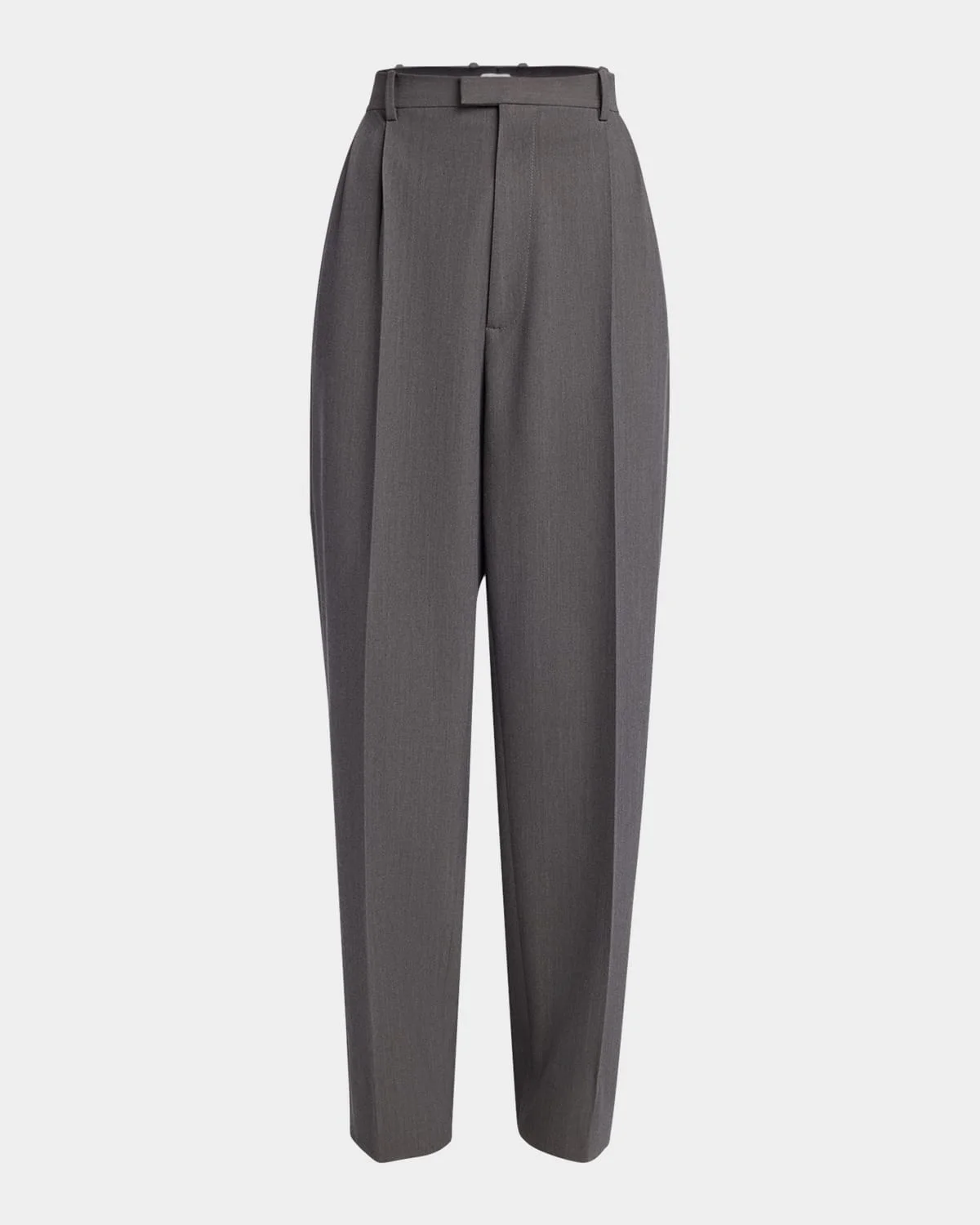 Tapered Wool Stretch Tricotine Trousers - 1