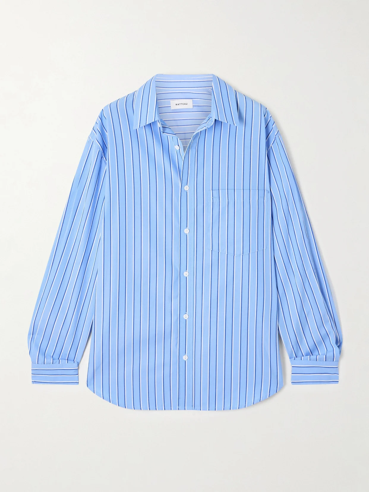 Striped Organic Cotton-poplin Shirt - 1