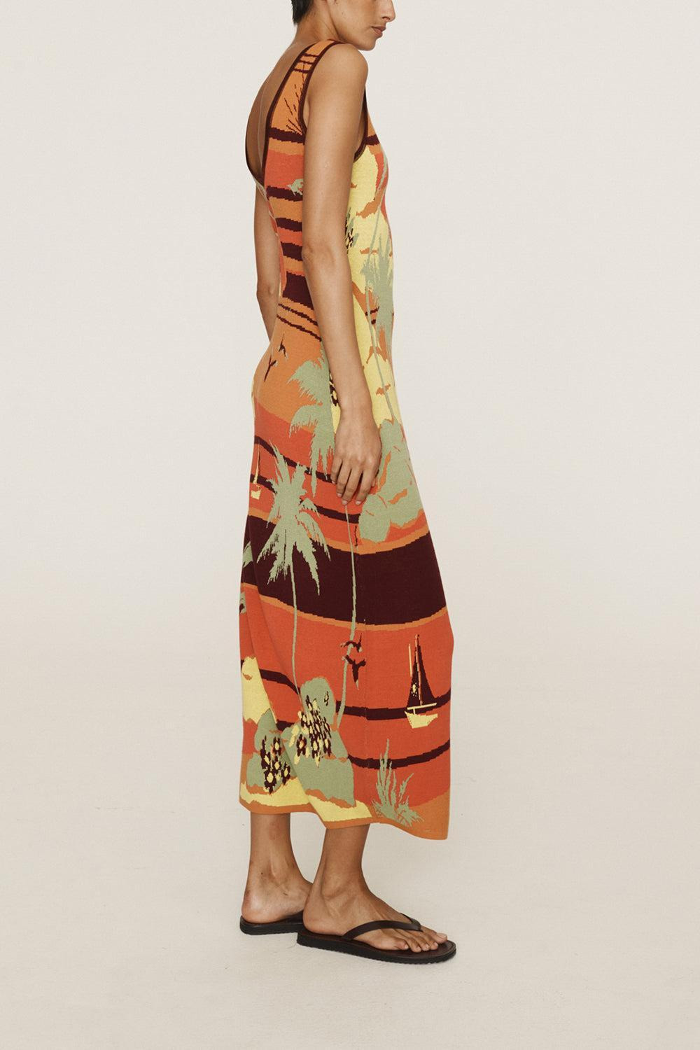 Palm Island Midi Dress - 6