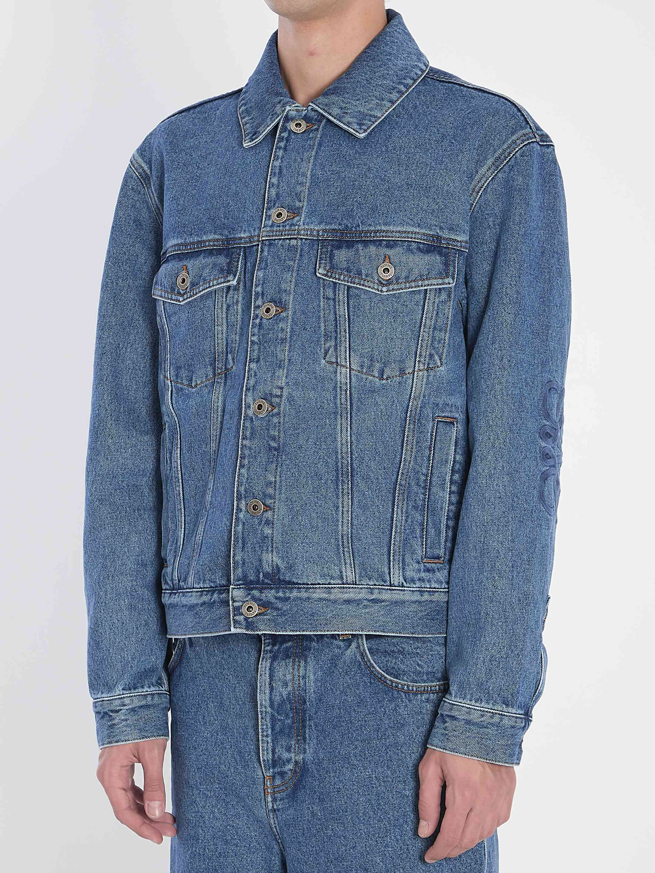Loewe Men Anagram Denim Jacket - 2
