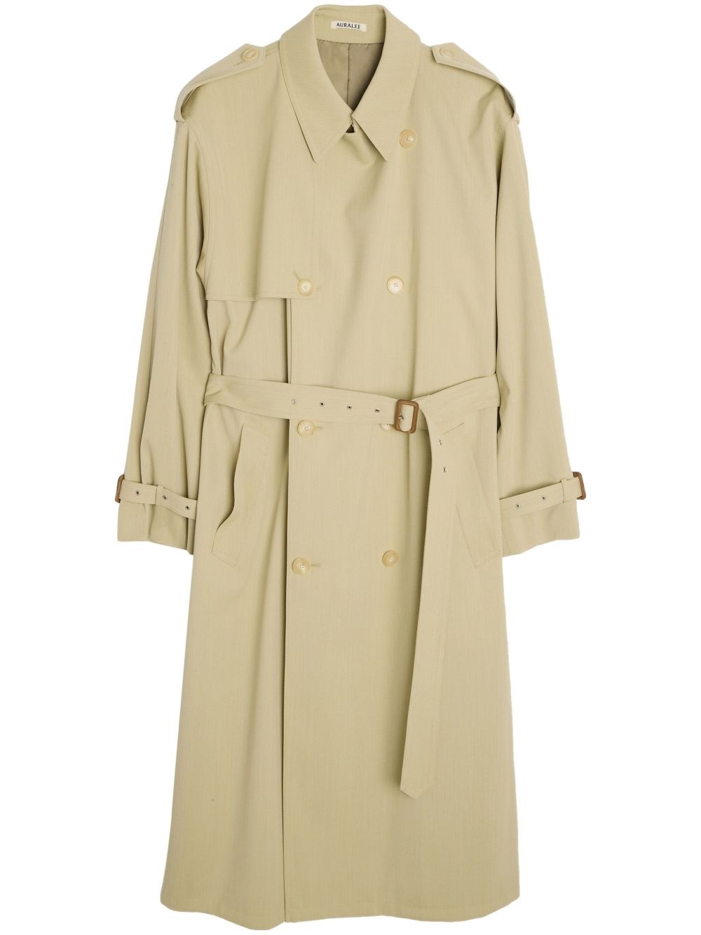wool trench coat - 1