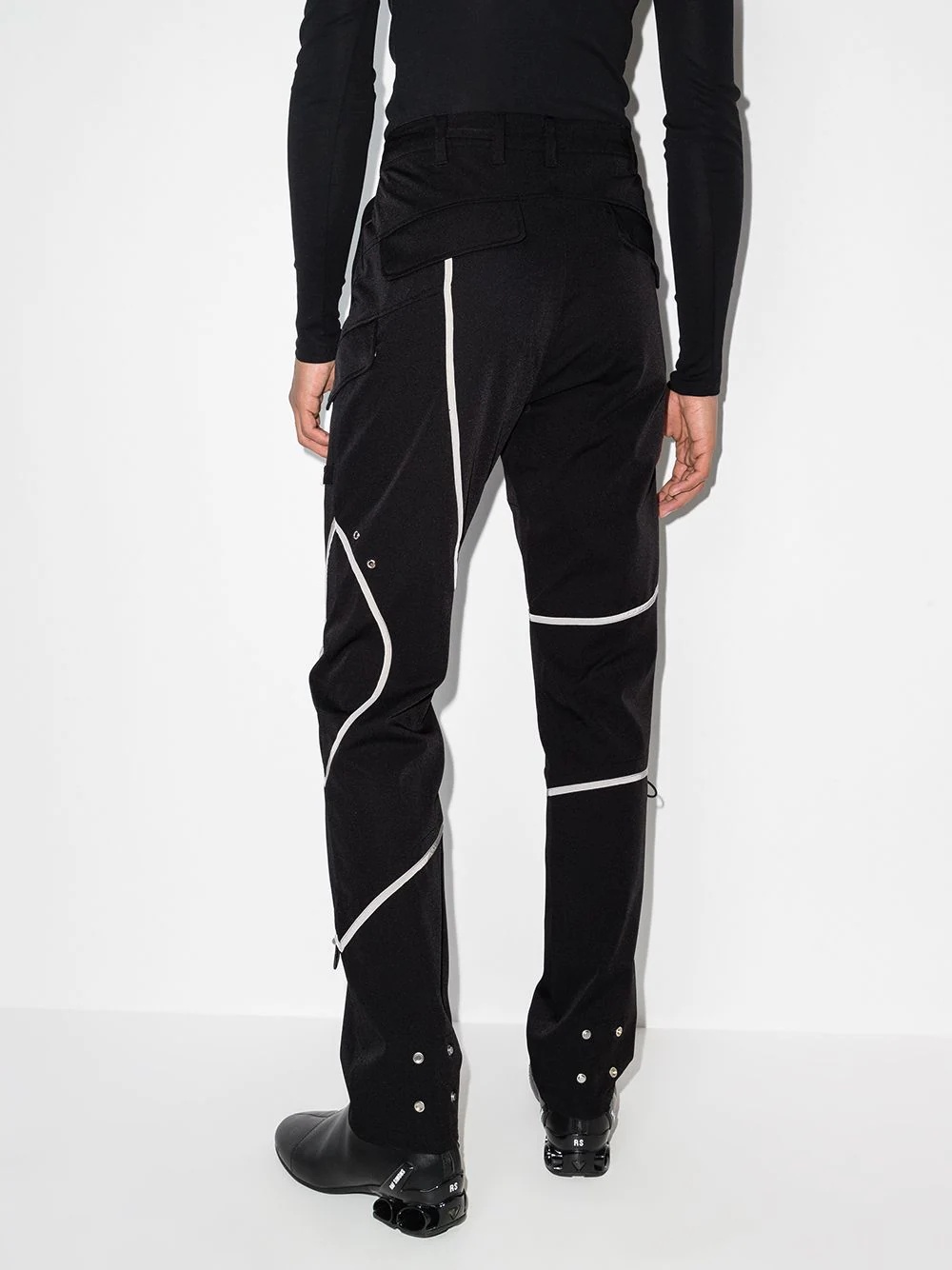 contrast piping track pants - 3