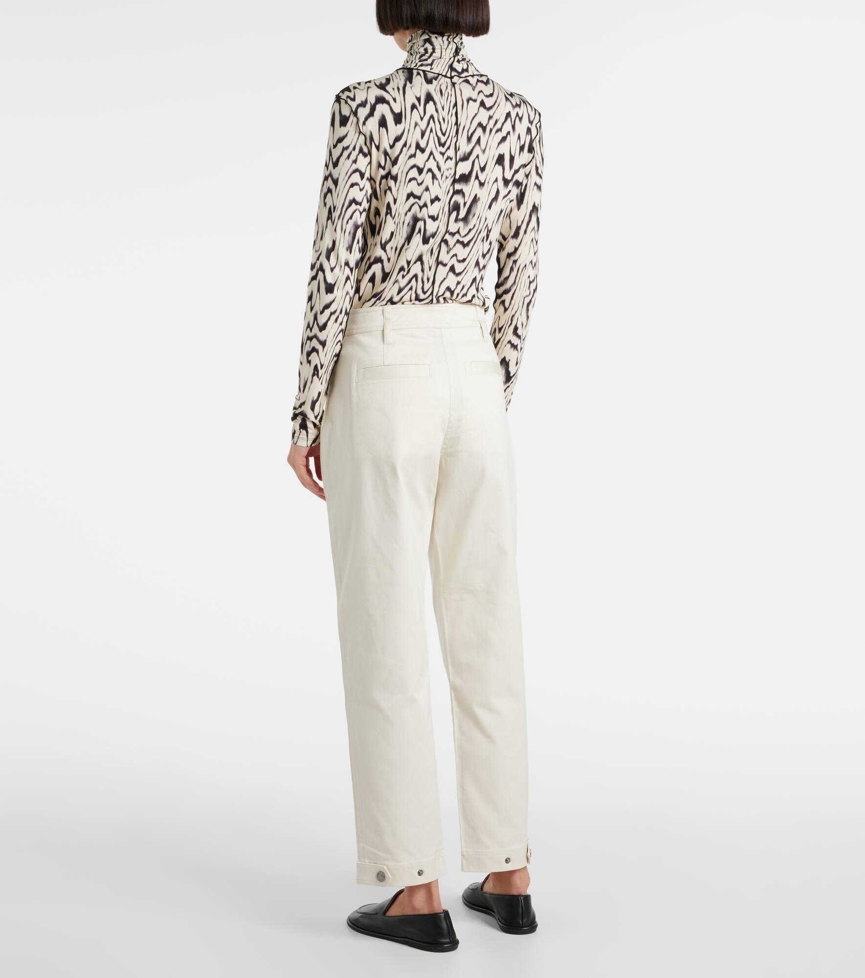 White Label Cait cotton-blend tapered pants - 3