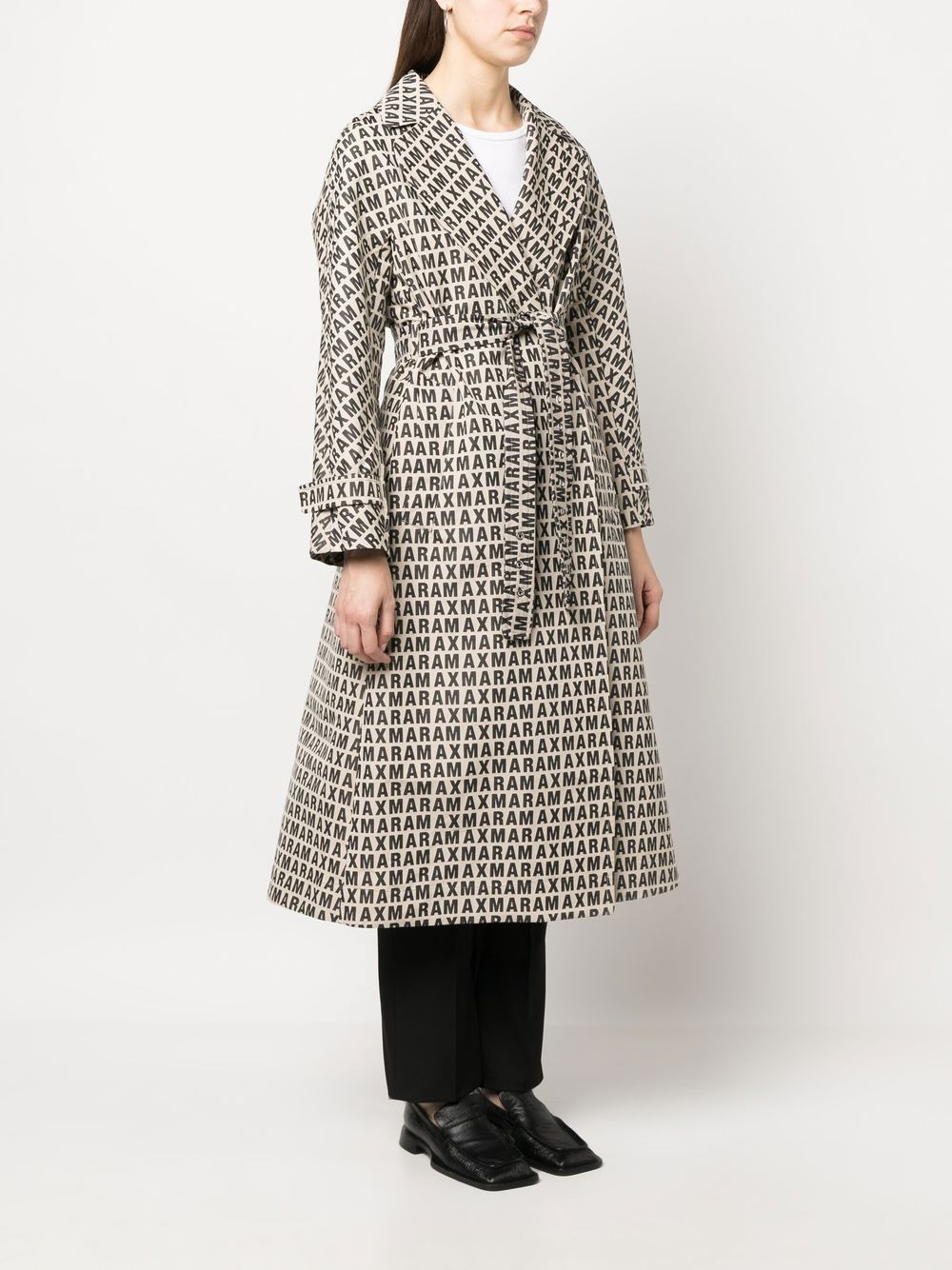 monogram print coat - 3