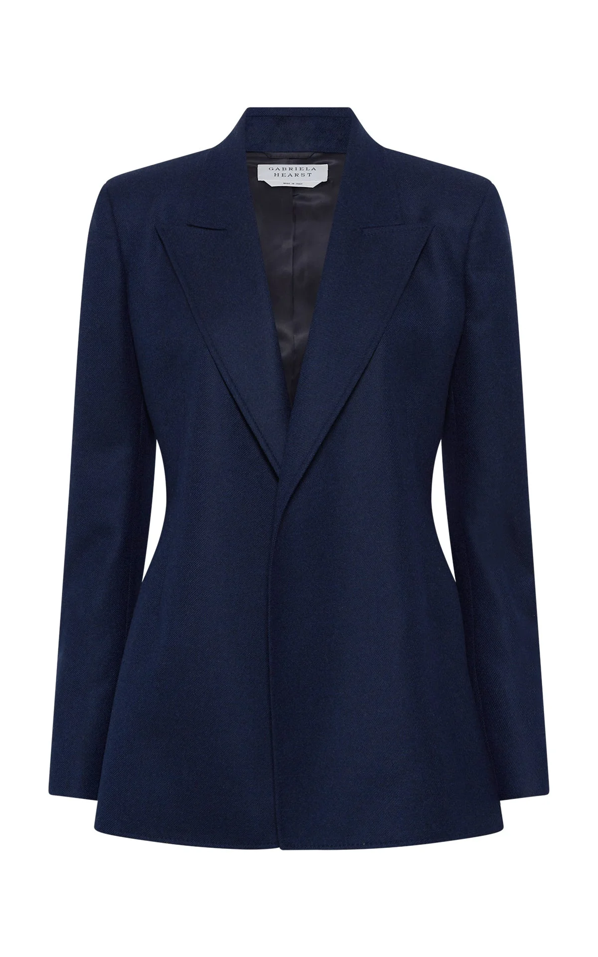 Mairi Blazer in Navy Wool Cashmere Flannel - 1